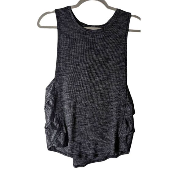 LULULEMON ATHLETICA Var-city Muscle Tank in Heathered Black Size 6 - Picture 4 of 6